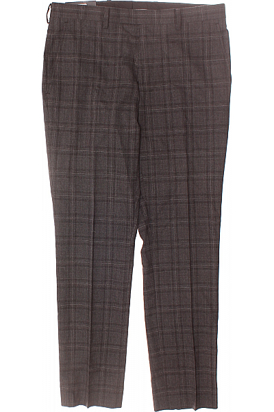 Donna Karan Pánské Kalhoty Vlněné Šedé