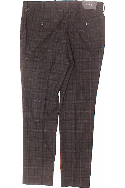 Donna Karan Pánské Kalhoty Vlněné Šedé