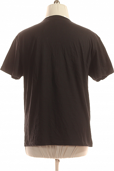 MOSCHINO Jednoduché Pánské Tričko Černé