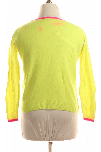 Zwillingsherz Dámský Svetr Kašmírový Žlutý Second hand Vel. L