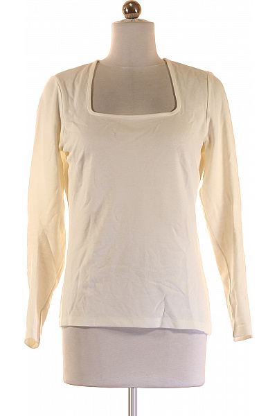 Jednoduché Dámské Tričko Béžové Vel. 36