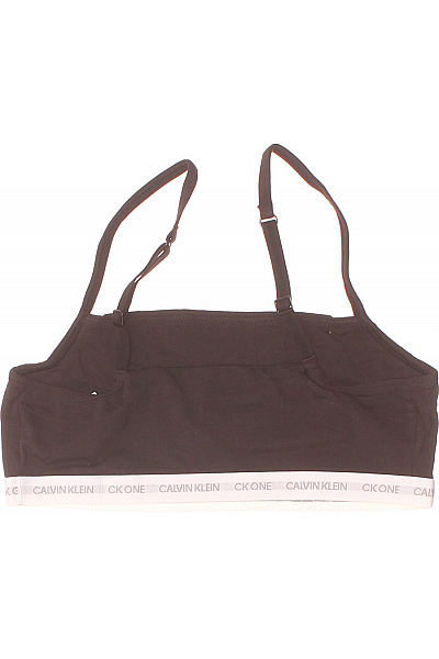 Calvin Klein Sportovní Podprsenka Bavlněná Černá