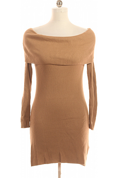 Hollister  Šaty Pletené Hnědé Vel. M