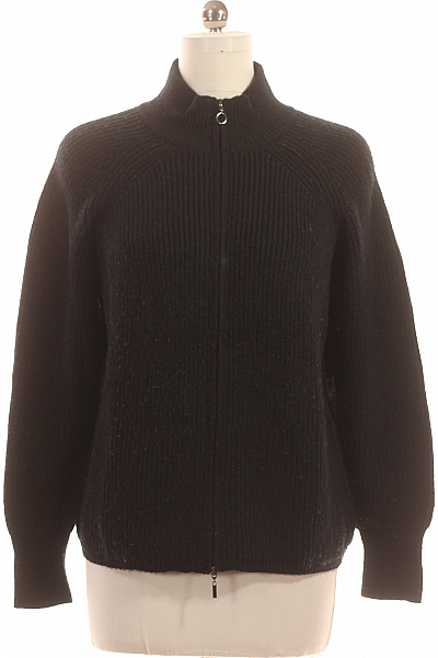 OLSEN Dámský Cardigan Vlněný Černý Second Hand Vel. 40