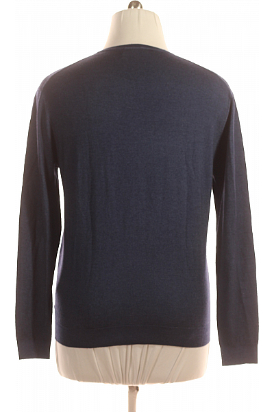 Pánský Pulovr Vlněný Modrý PIERRE CARDIN Second hand Vel. L