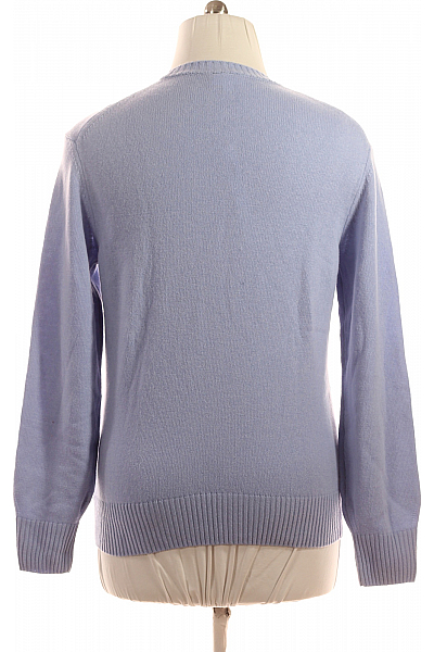 Pánský Svetr Vlněný Modrý LACOSTE Vel. M