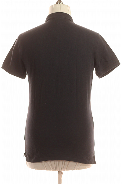 Pánské Tričko s Límečkem Černé SUPERDRY Second hand Vel. L