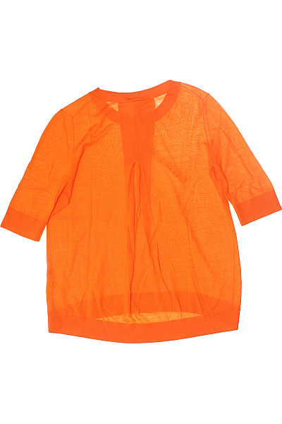  Halenka Pletená Vlněná Oranžová Vel. S