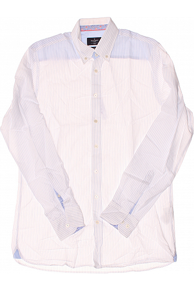 Vzorovaná Pánská Košile Bílá HACKETT Second hand Vel. S