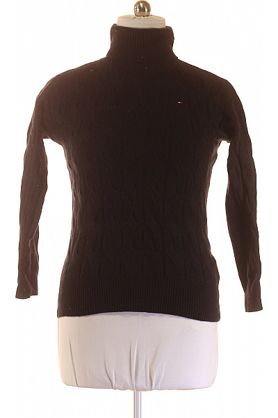 TOMMY HILFIGER Dámský Rolák Vlněný Černý Second Hand Vel. L