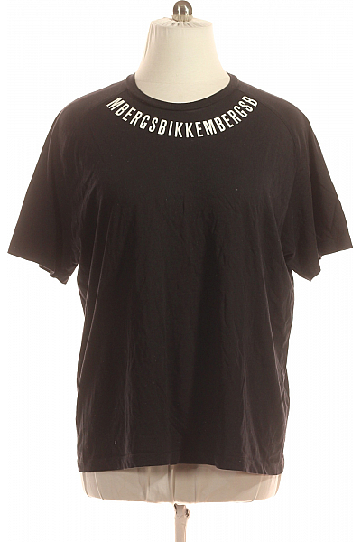 Jednoduché Pánské Tričko Černé BIKKEMBERGS