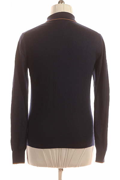 TOMMY HILFIGER Pánský Pulovr Vlněný Modrý Second hand Vel. L