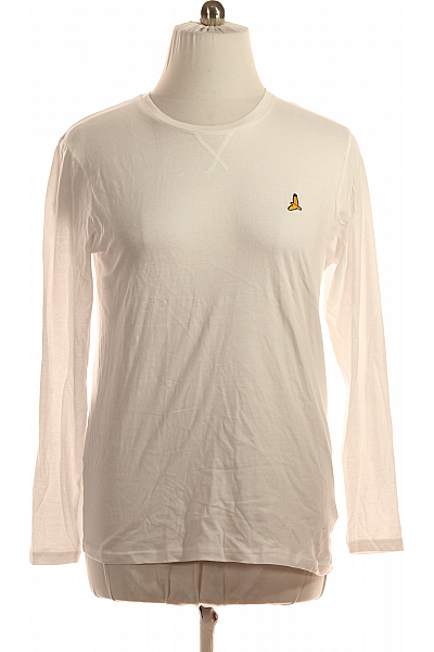 BRAVE SOUL Jednoduché Pánské Tričko Bílé Vel. L