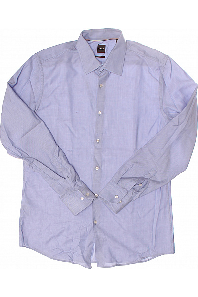 Hugo Boss Pánská Košile Jednobarevná Modrá Vel. L