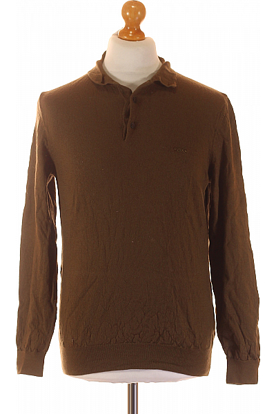 Hugo Boss Pánský Svetr Vlněný Hnědý Vel. L