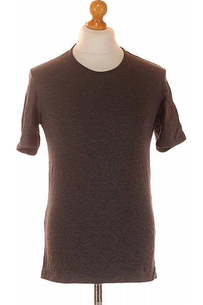 Hugo Boss Jednoduché Pánské Tričko Šedé Second Hand Vel. L