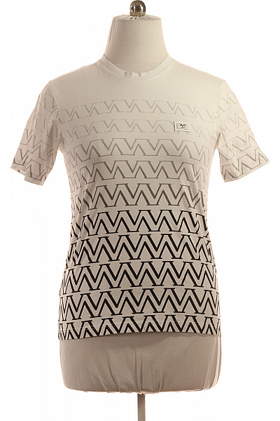 Jednoduché Pánské Tričko Černobílé VERSACE Second Hand Vel. M