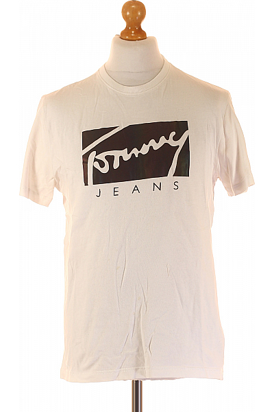 Pánské Tričko S Potiskem Bílé TOMMY HILFIGER Vel. M