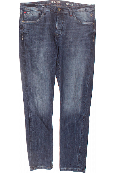 Pánské Rovné Džíny Modré Second Hand Vel. 32/32