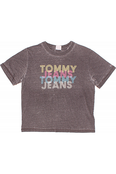 TOMMY HILFIGER Dámské Tričko s Potiskem Šedé Vel. S