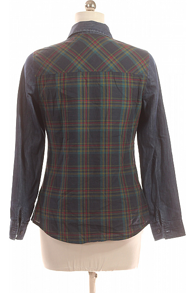 Kostkovaná Dámská Košile Modrá F&F Second hand Vel. 38