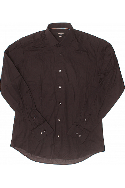 Pánská Košile Jednobarevná Černá Vel. 39