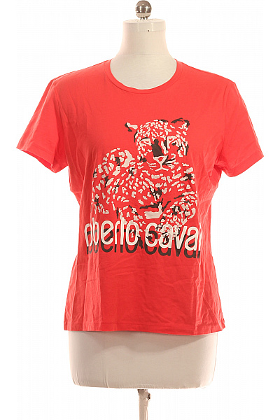 Roberto Cavalli Dámské Tričko Červené Vel. XXL