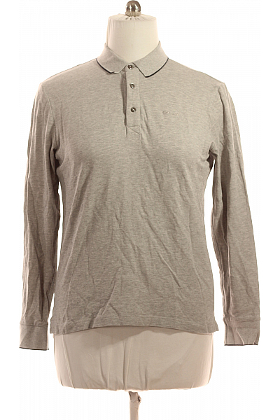 GEOX Pánské Tričko S Límečkem Šedé Second Hand Vel. L