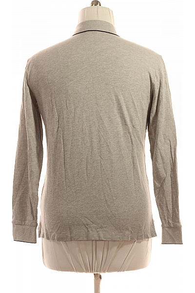 GEOX Pánské Tričko s Límečkem Šedé Second hand Vel. L