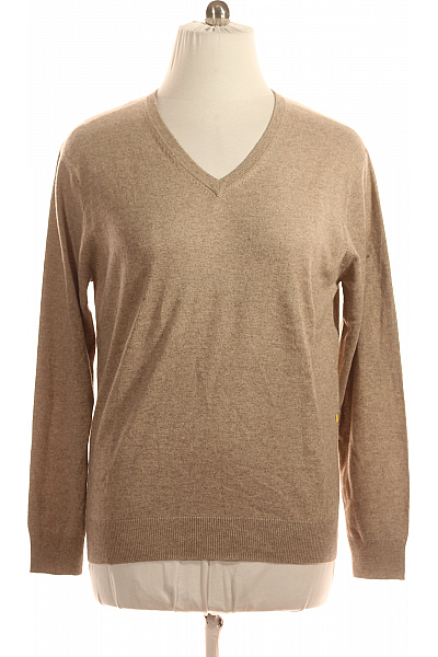 Pánský Svetr Hedvábný Hnědý Vel. XXL