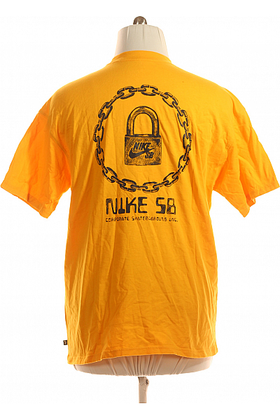 Sportovní Pánské Tričko Oranžové Nike Vel. L