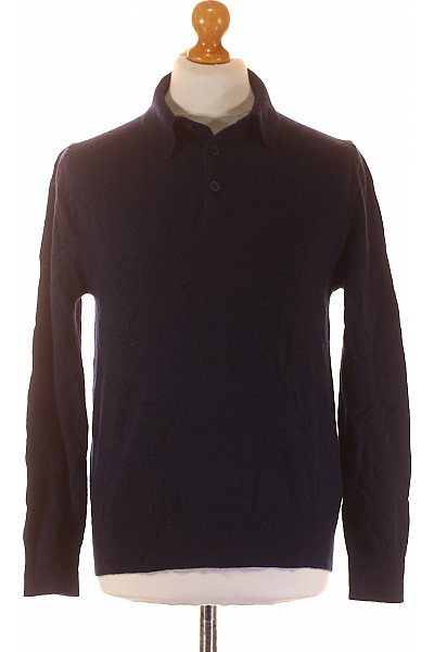 Pánský Svetr Meriný Modrý Vel. XL