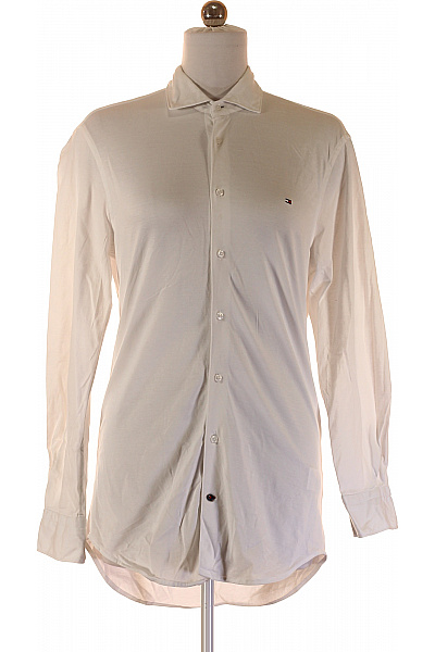 TOMMY HILFIGER Pánská bílá košile s dlouhým rukávem slim fit elegantní Velikost 39 | TOMMY HILFIGER | obrázek 2