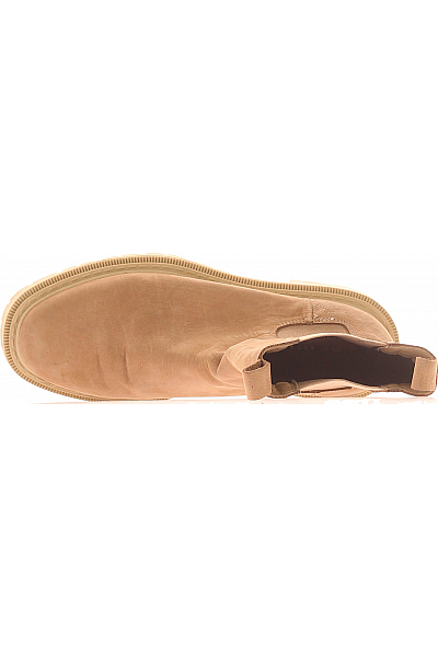 Dámské Kotníkové Boty Kožené Béžové Di Nuovo Vel. 39