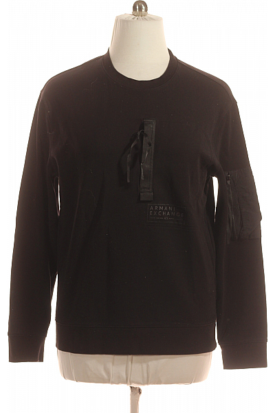 ARMANI Pánská Mikina Bez Zapínání Černá Vel. L