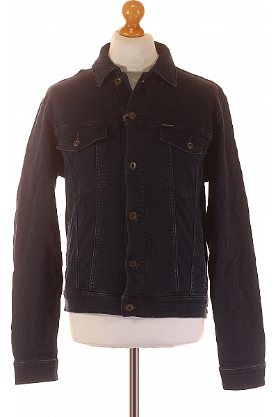 Džínová Pánská Bunda Modrá CROSS Vel. M