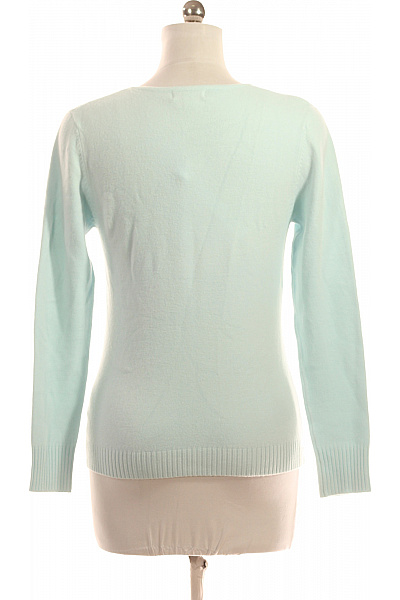 Dámský Svetr Vlněný Modrý Vel. M