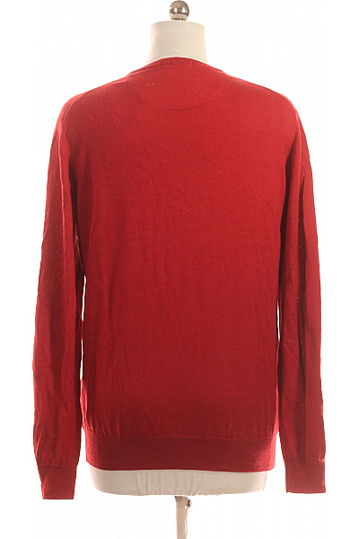 Pánský Svetr Vlněný Červený Carrera Vel. L