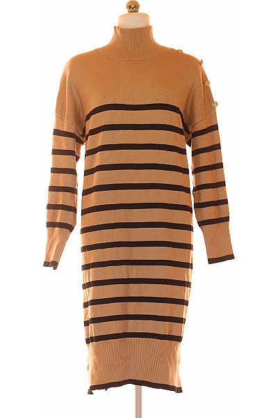 Pletené šaty Hnědé Vel. M