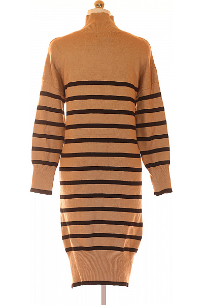 Pletené šaty Hnědé Vel. M