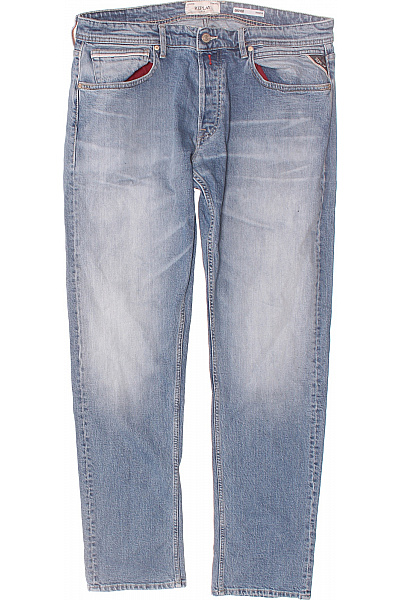 REPLAY Pánské Rovné Džíny Modré