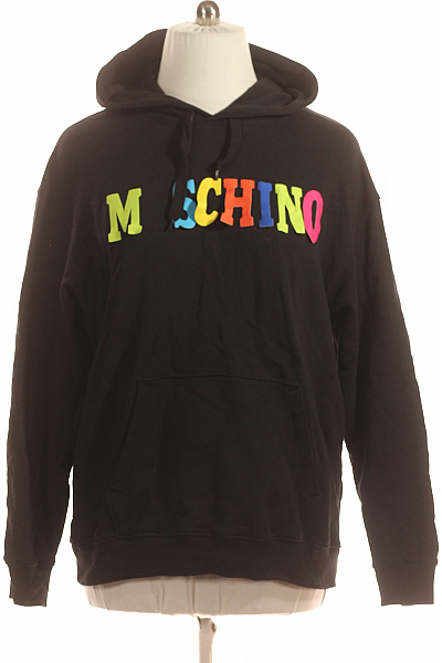 Pánská Mikina Bez Zapínání Černá MOSCHINO Second Hand Vel. 54