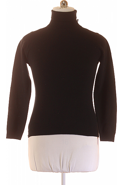 Dámský Rolák Vlněný Černý Second Hand Vel. XL