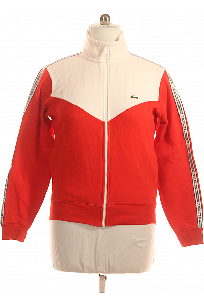 LACOSTE Pánská Mikina Červená Second Hand Vel. M