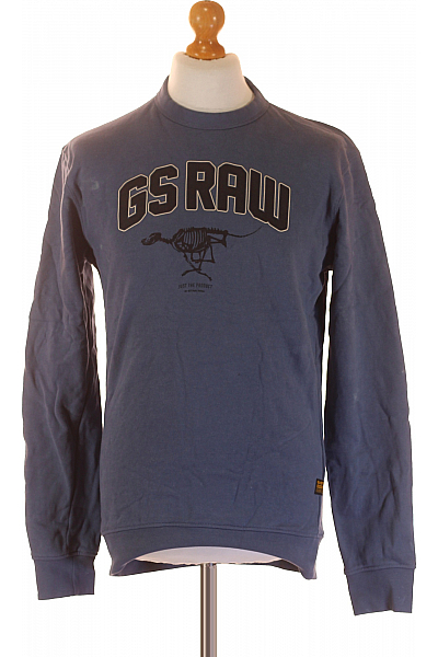 G-Star Pánská Mikina Bez Zapínání Modrá Second Hand Vel. M