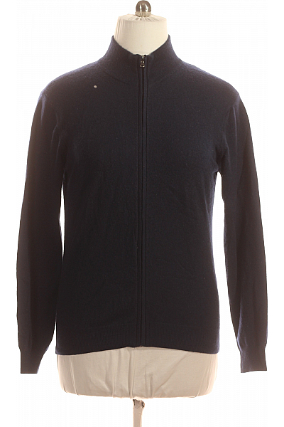 Pánský Svetr Kašmírový Modrý Vel. L