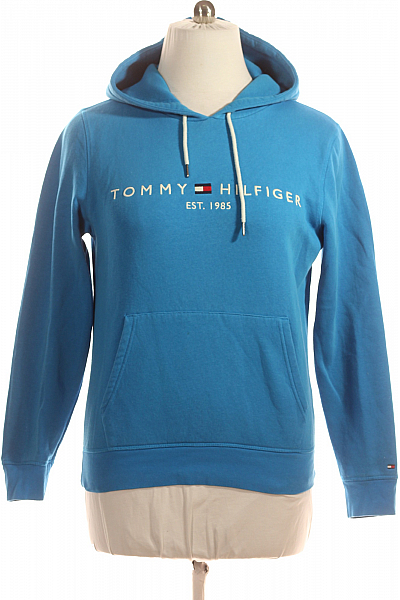Pánská Mikina Modrá TOMMY HILFIGER Second Hand Vel. M