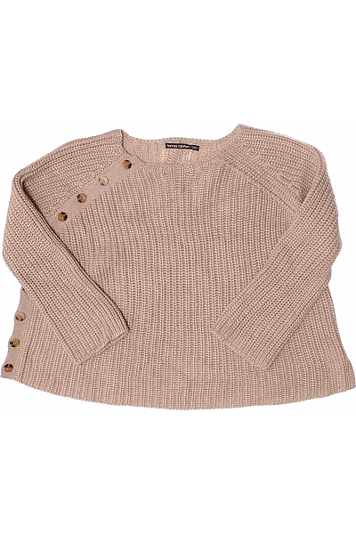 Dámský Svetr Vlněný Béžový Hannes Roether Second Hand Vel. XS