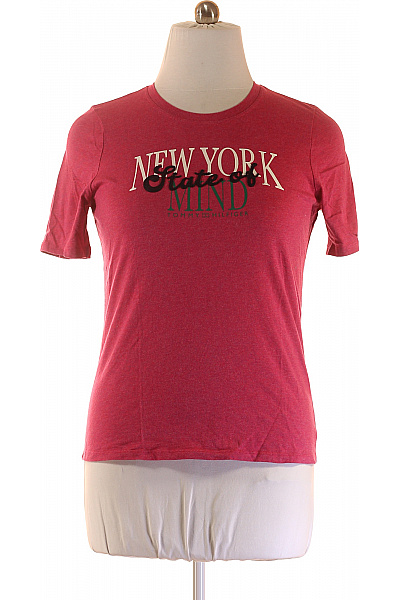 TOMMY HILFIGER Dámské Tričko Vínová Vel. XL