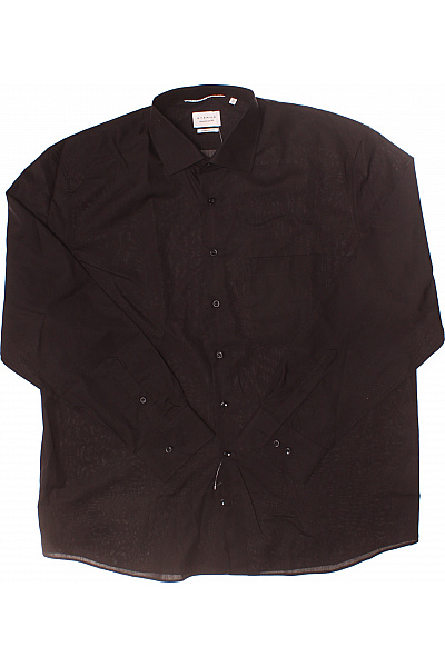 ETERNA Pánská Košile Jednobarevná Černá Vel. 43